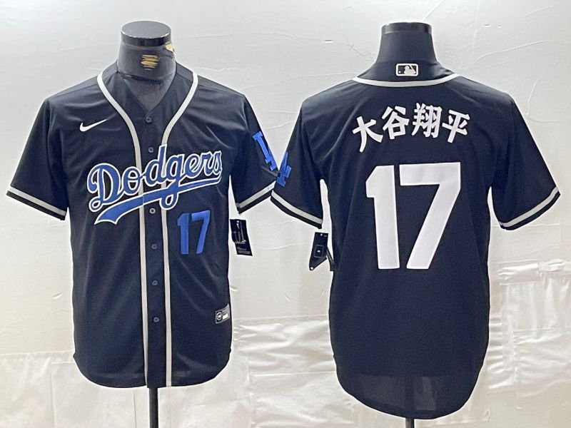 Men Los Angeles Dodgers #17 Ohtani Black Fashion Nike Game MLB Jersey style 41->los angeles dodgers->MLB Jersey